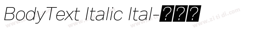 BodyText Italic Ital字体转换
